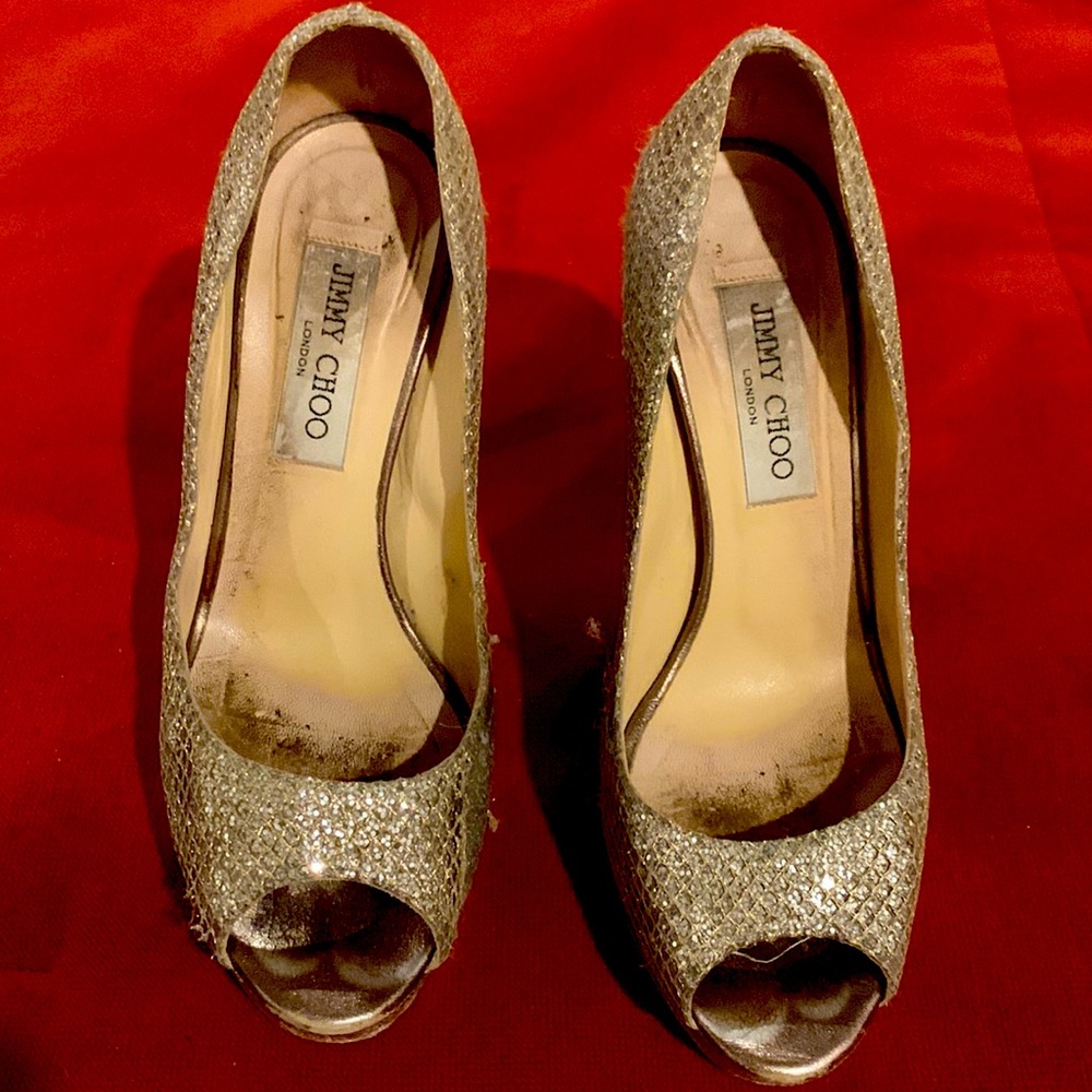 Jimmy Choo used heels size 37.5 silver